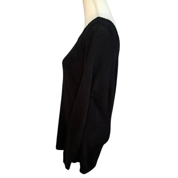 WHBM Women’s Small Black Lightweight Zipper Back Oversized Sweater - Picture 2 of 7